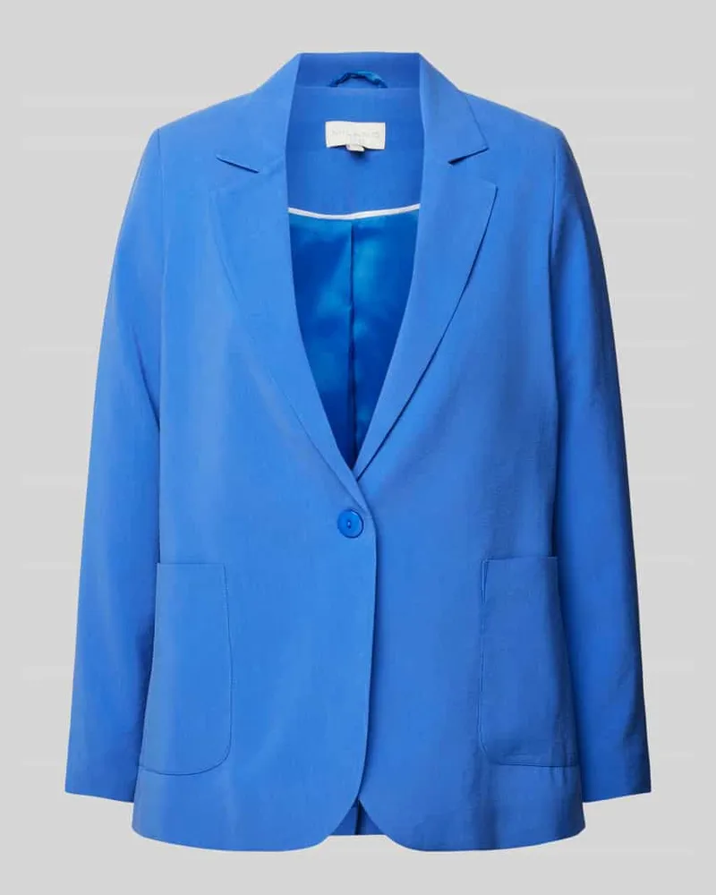 Milano Italy Blazer mit aufgesetzten Taschen Blau