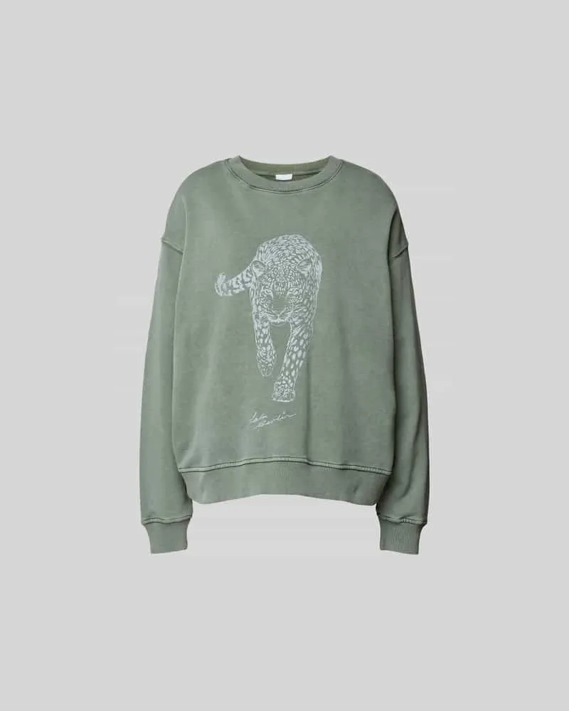 Lala Berlin Oversized Sweatshirt mit Motiv-Print Schilf