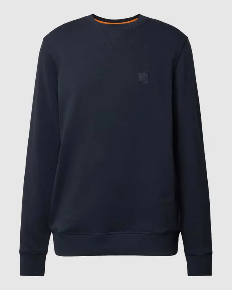 HUGO BOSS Sweatshirt mit Label-Detail Modell 'Westart Marine
