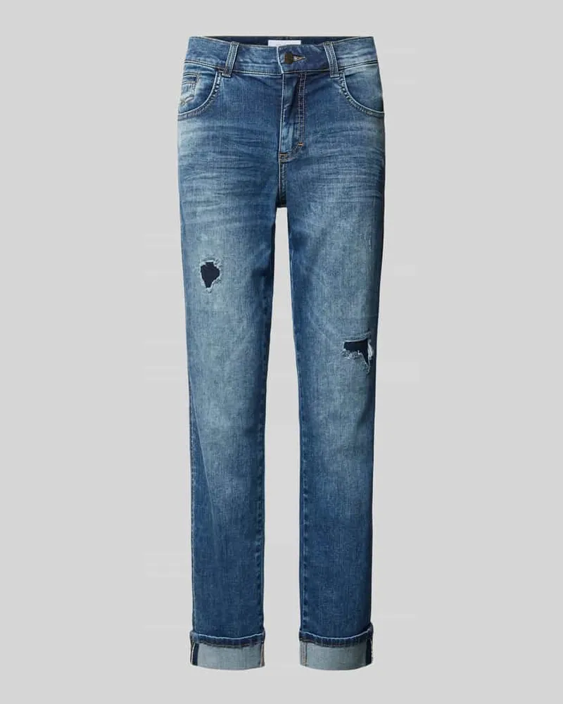 ANGELS  Straight Leg Jeans im Destroyed-Look Modell 'DARLEEN Blau