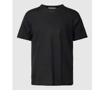 T-Shirt aus Leinen mit Brusttasche Modell 'ECSTASEA