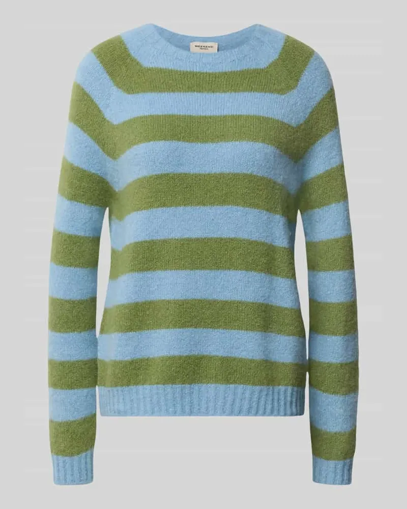 Max Mara Regular Fit Pullover aus Alpaka-Mix Modell 'GHIACCI Hellblau