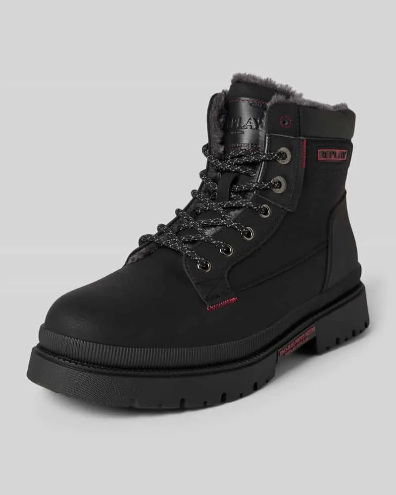 Replay Boots mit Label-Details Black