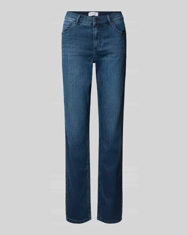 ANGELS  Slim Fit Jeans aus Baumwoll-Mix Modell 'CICI Blau