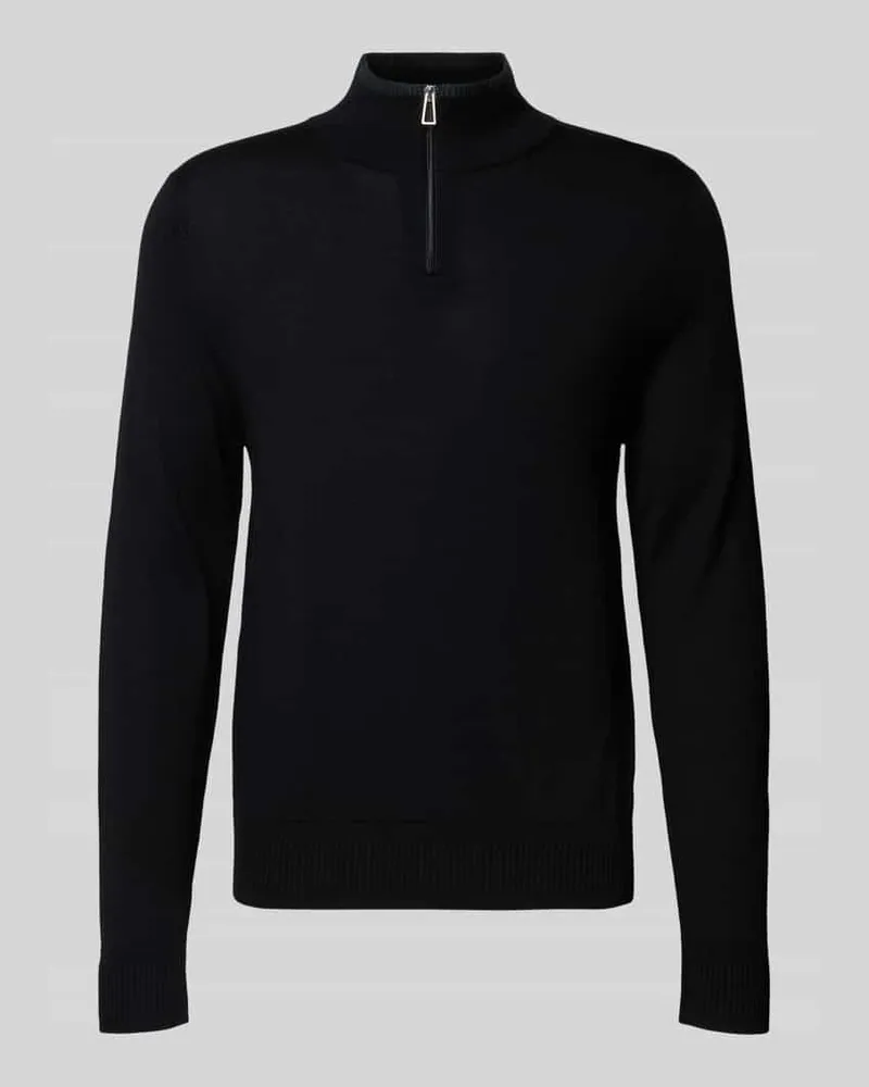 Paul Smith Strickpullover mit gerippten Abschlüssen Black