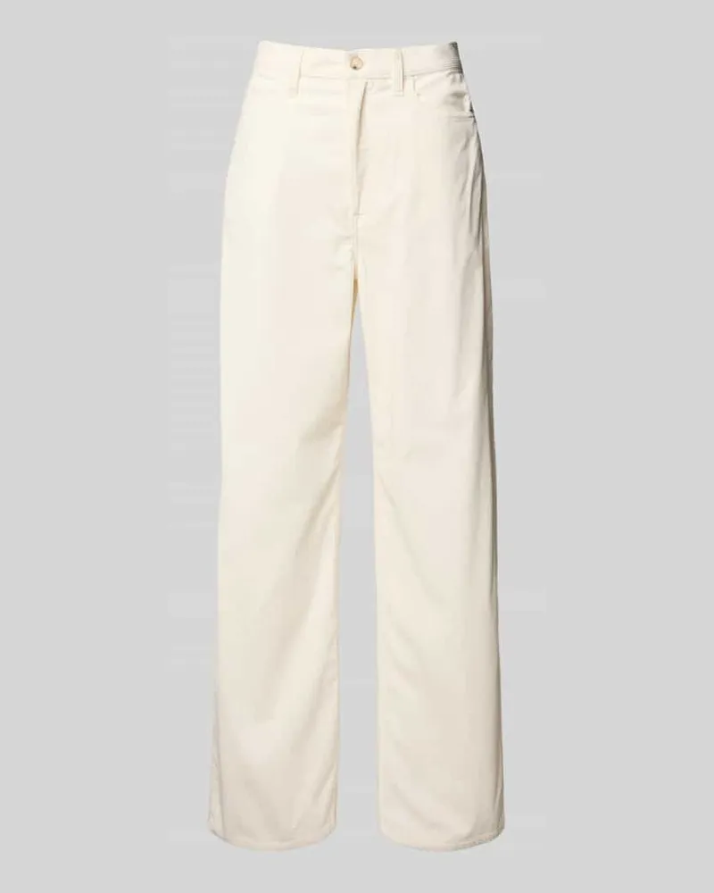 Ralph Lauren Wide Leg Cordhose im 5-Pocket-Design Weiss
