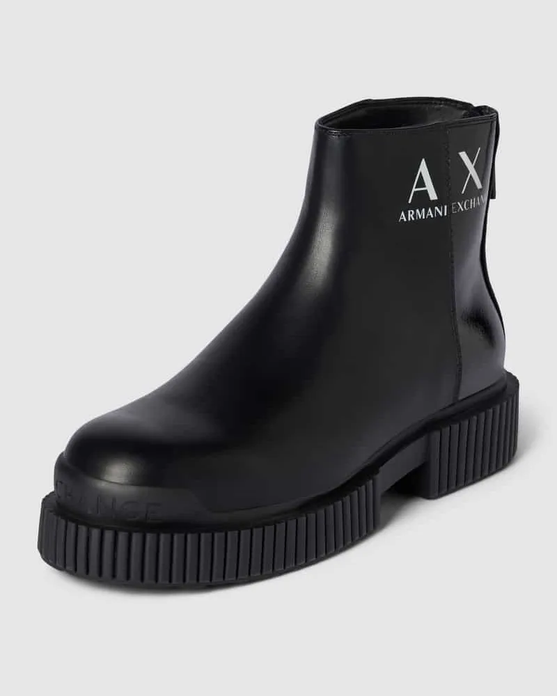 Armani Exchange Stiefel mit Label-Print Modell 'EDDIE Black