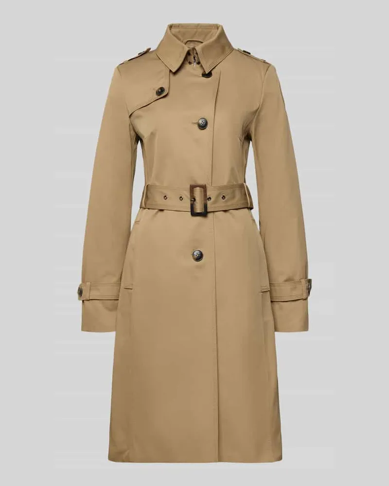 JAKE*S Mantel mit Stoffgürtel Sand