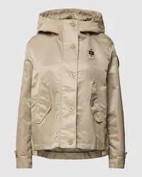 Blauer Jacke mit Kapuze Beige