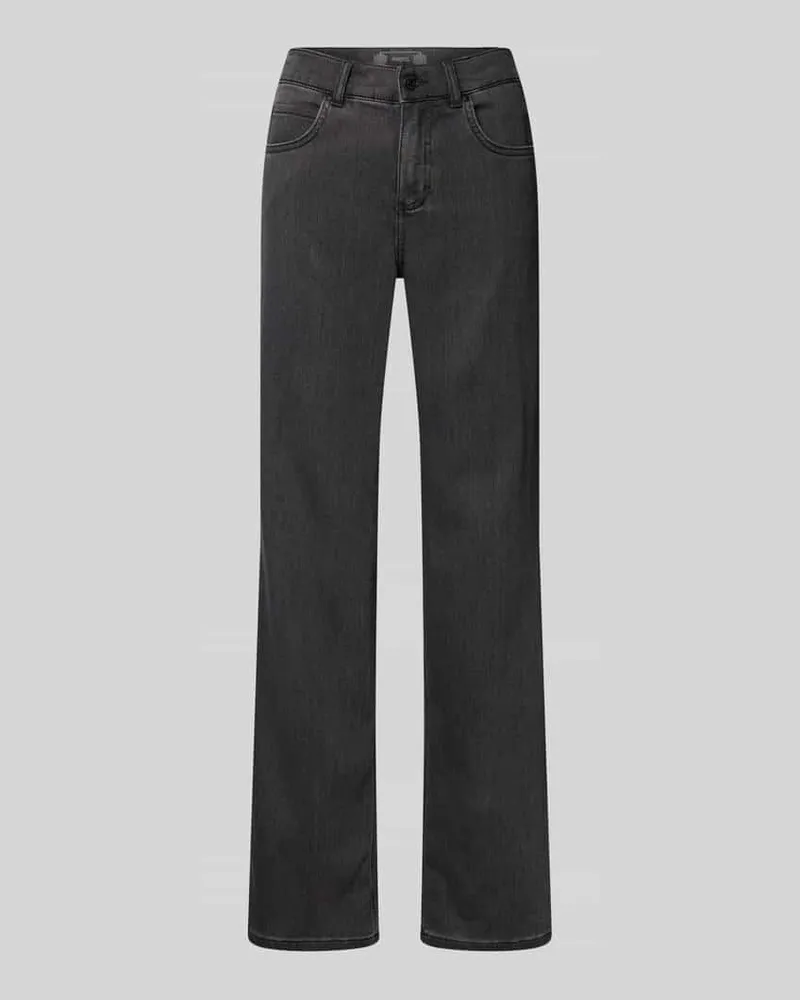 ANGELS  Straight Fit Jeans mit 5-Pocket-Design Modell 'Lara Anthrazit