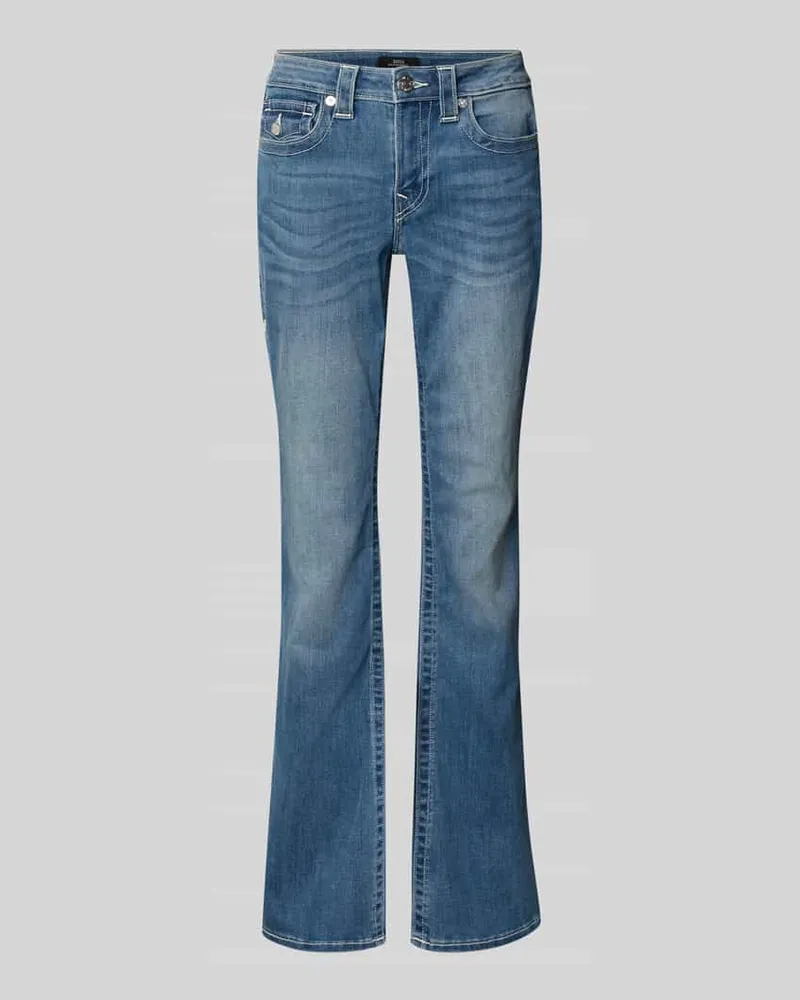 True Religion Mid Rise Bootcut Jeans im Used-Look Modell 'BECCA Jeansblau