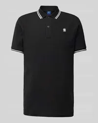 G-STAR RAW Slim Fit Poloshirt mit verlängerter Rückseite Modell 'Dunda Black