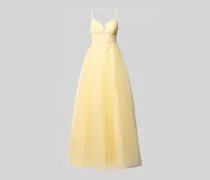 Maxikleid aus Tüll mit rückseitiger Schnürung