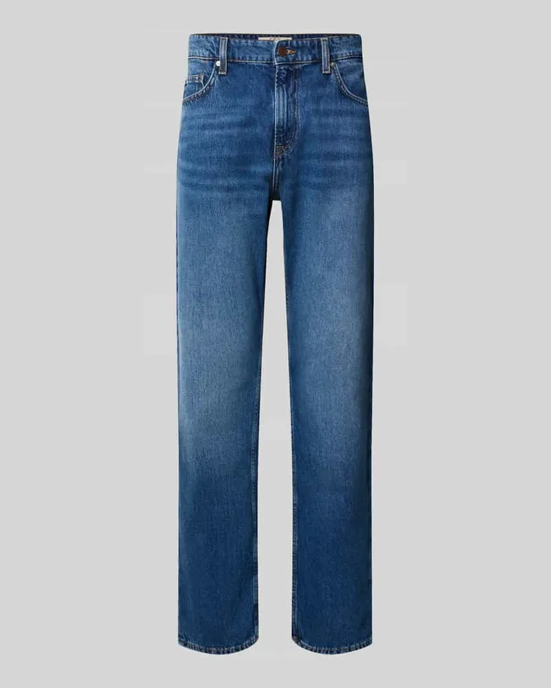 Guess Straight Fit Jeans aus reiner Baumwolle Modell 'Rodeo Jeansblau