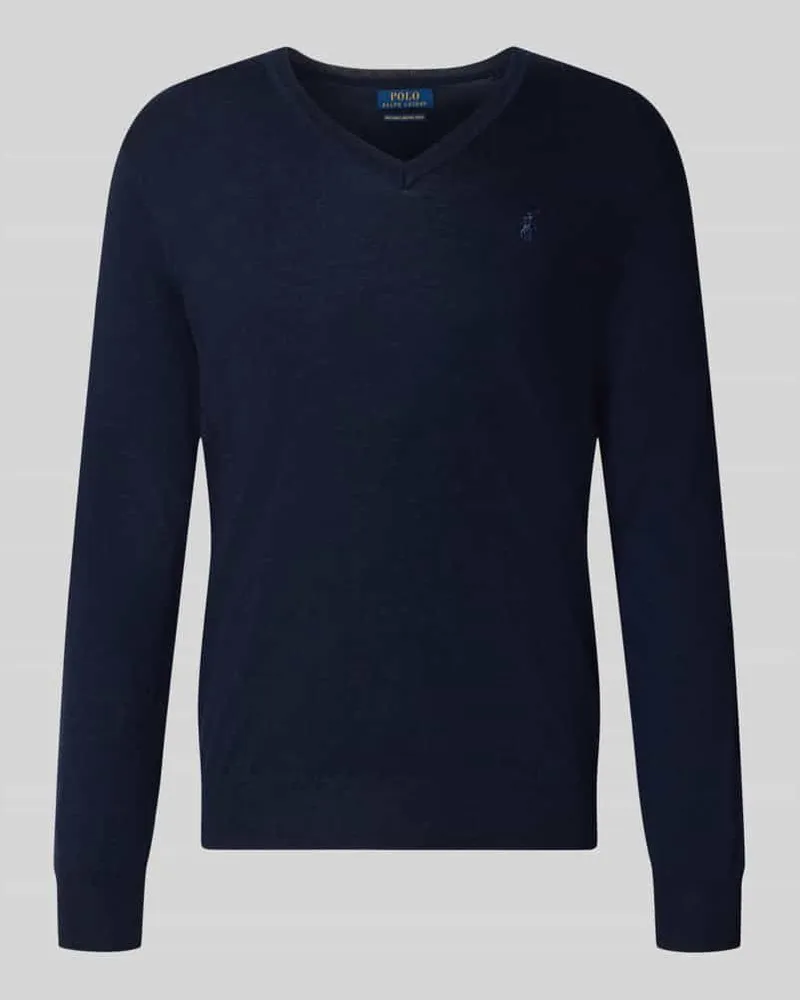 Ralph Lauren Regular Fit Pullover aus reiner Wolle Marine