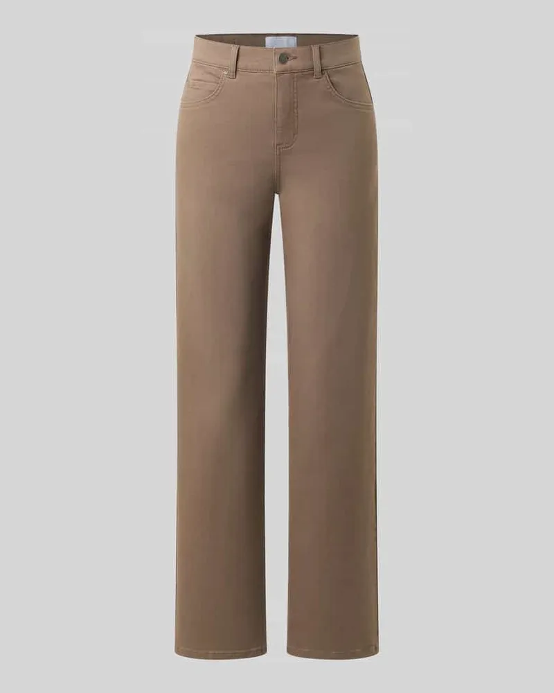ANGELS  Straight Fit Jeans aus Baumwoll-Mix Modell 'LARA Beige
