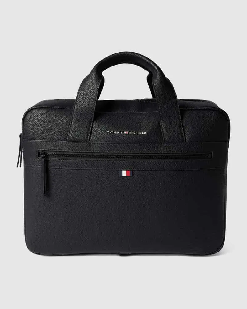 Tommy Hilfiger Laptoptasche in Leder-Optik Black