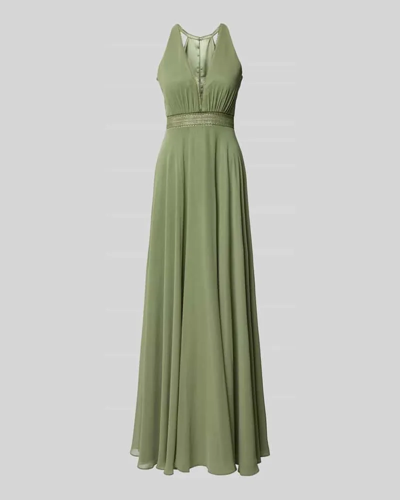 Vera Mont Abendkleid mit tiefem V-Ausschnitt Gruen