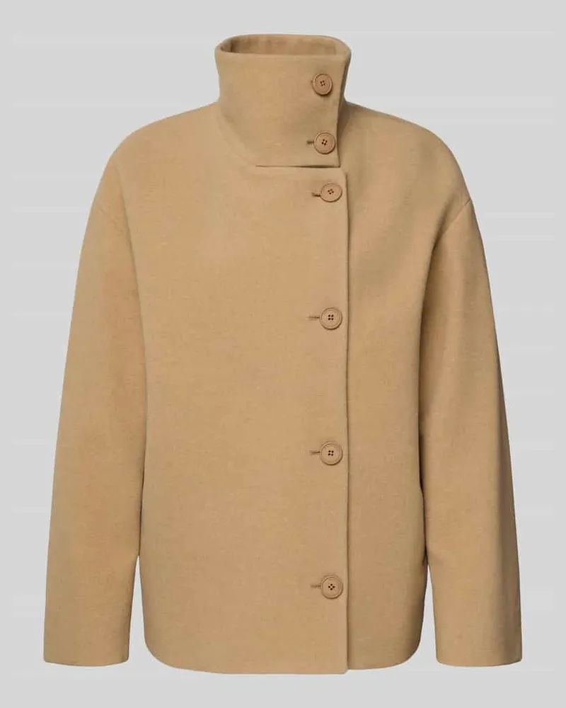 Armedangels Loose Fit Kurzmantel aus Wolle Modell 'MAJELAA WOOL Camel