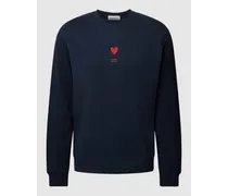 Sweatshirt mit Motiv-Stitching Modell 'BAARO MELT HEAARTS