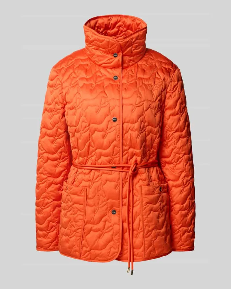Marc Cain Steppjacke mit aufgesetzten Taschen und Bindegürtel Orange