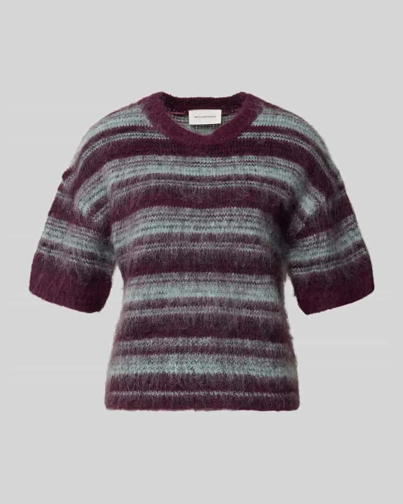 MOSS COPENHAGEN Regular Fit Strick-Pullover aus Woll-Mix Modell 'Lycie Purple