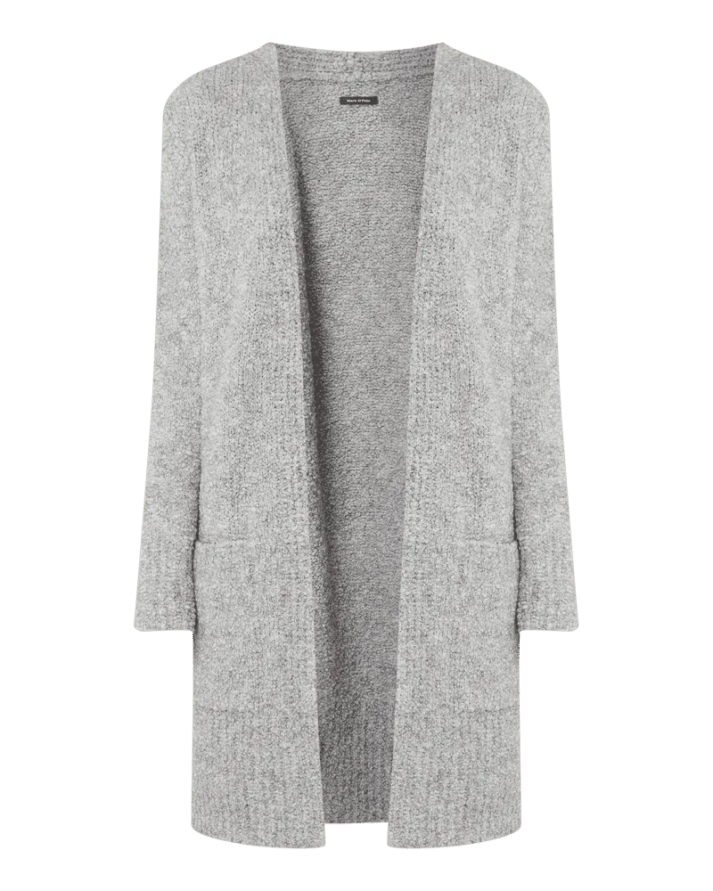 Marc O'Polo Longcardigan in Boucléoptik Silber