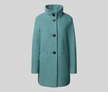 Kurzmantel mit Stehkragen und Eingrifftaschen