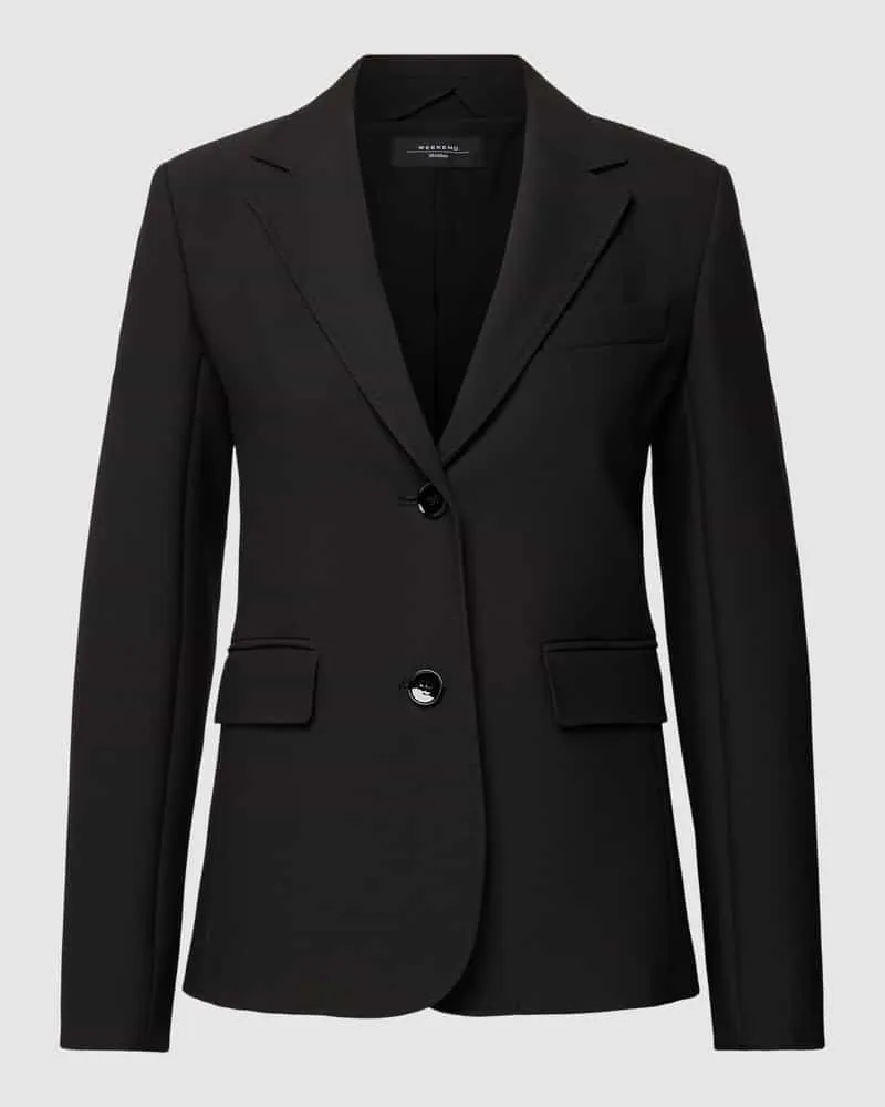 Max Mara Blazer mit Reverskragen und Paspeltasche am Gesäß Black