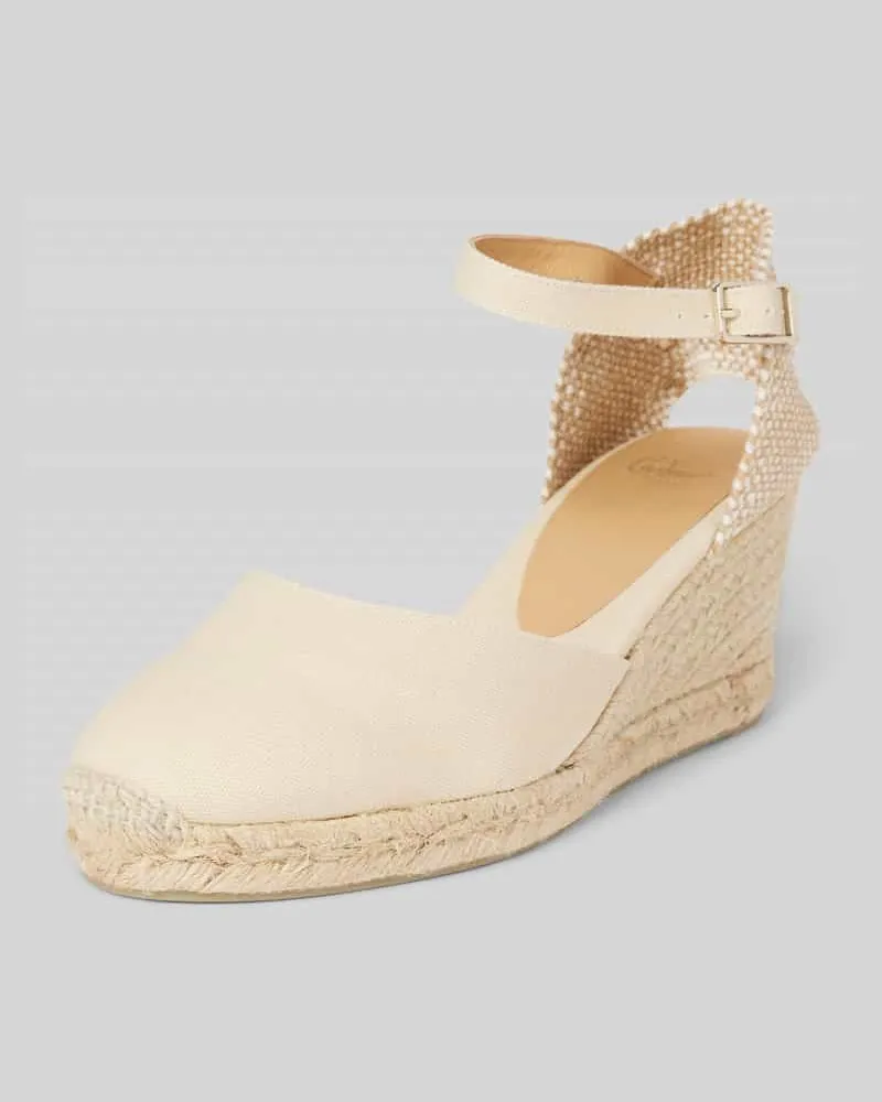 Castañer Sandalen mit Dornschließe Modell 'CAROL Offwhite
