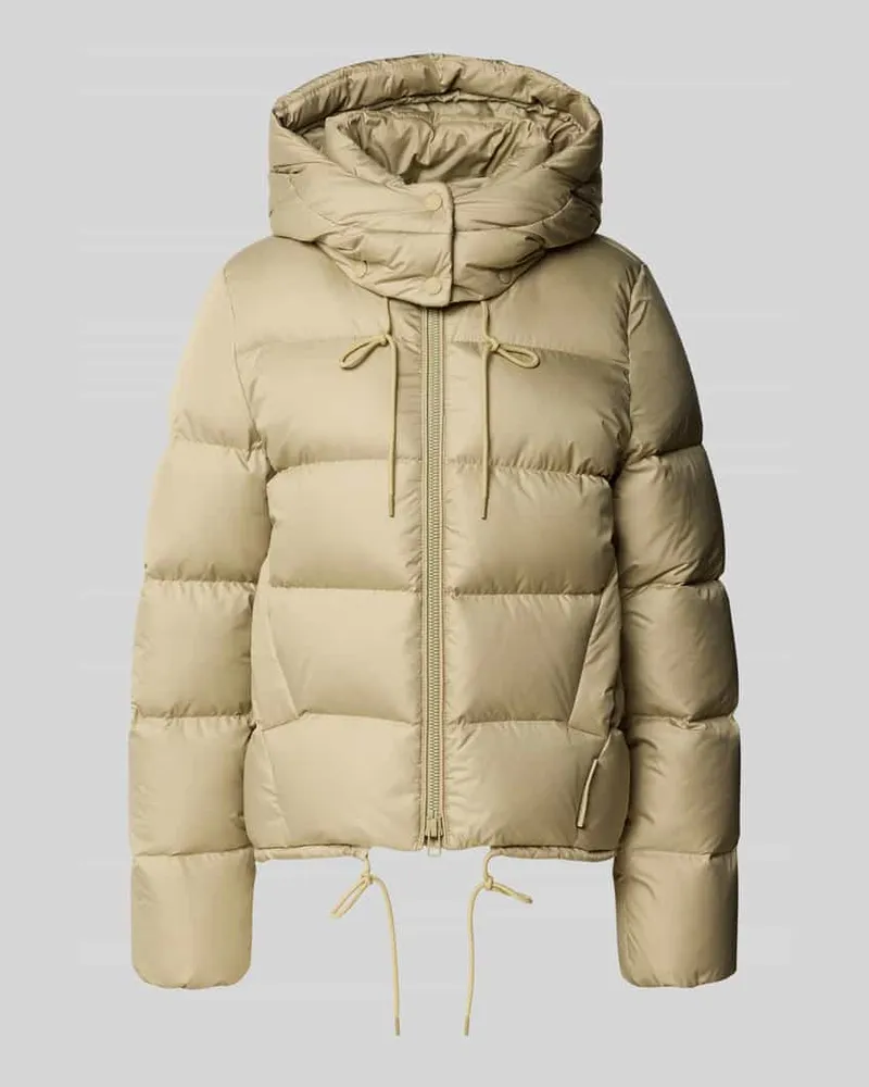 Marc O'Polo Boxy Fit Daunenjacke mit abnehmbarer Kapuze Schilf