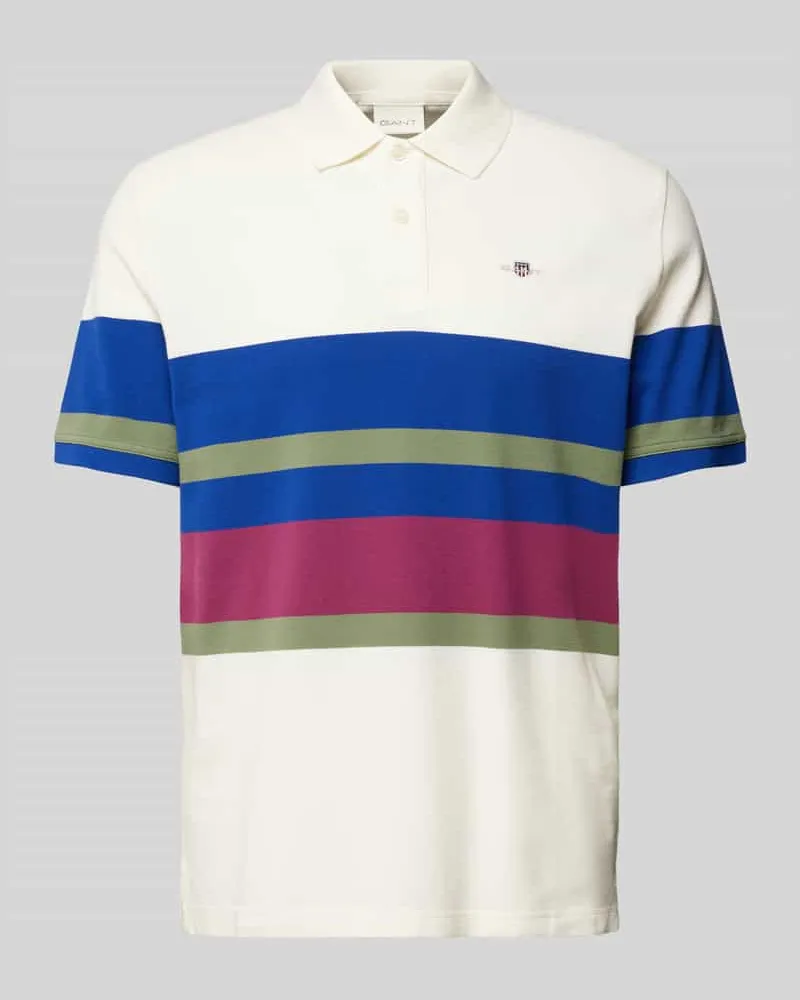 Gant Regular Fit Poloshirt mit Label-Stitching Offwhite