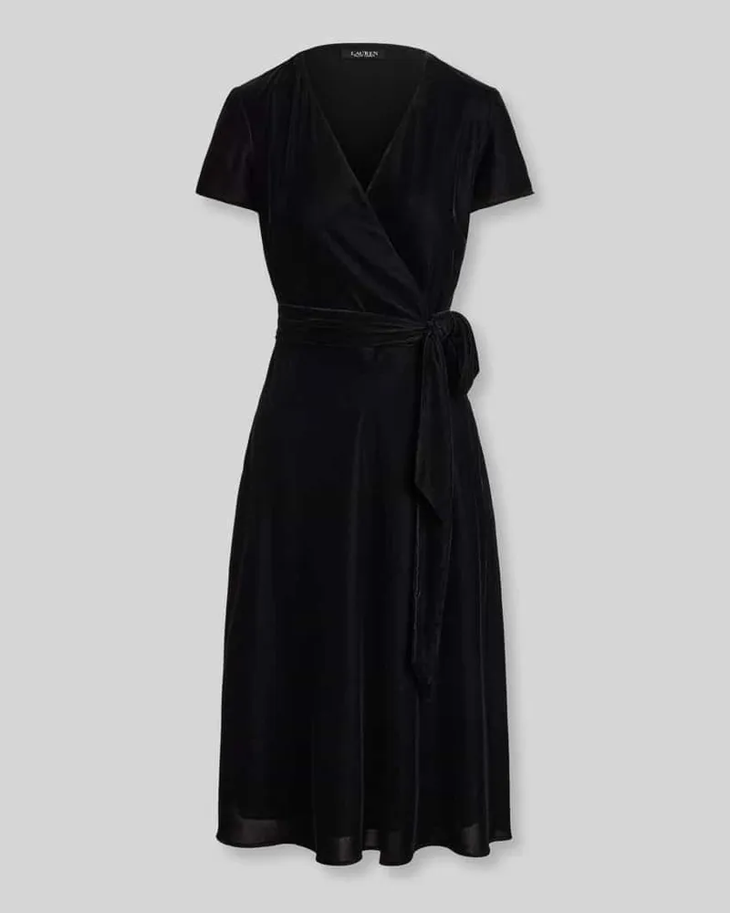 Ralph Lauren Wickelkleid mit Bindegürtel Black