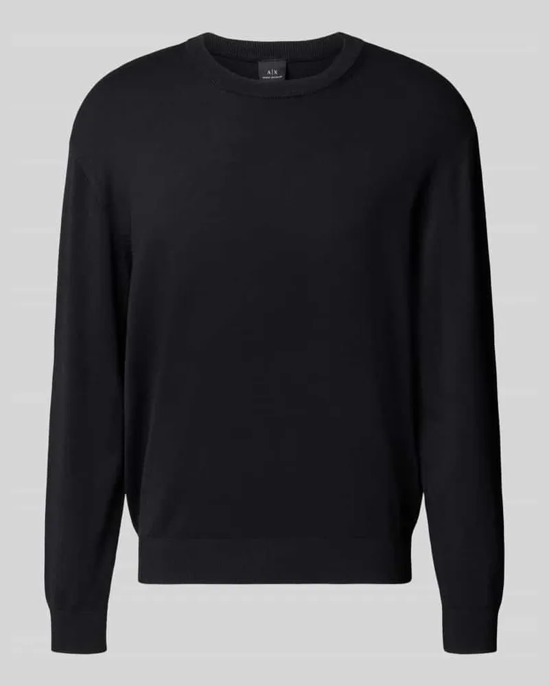 Armani Exchange Strickpullover mit Rundhalsausschnitt Marine
