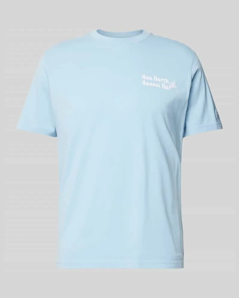 MC2 Saint Barth T-Shirt mit Statement-Print Bleu