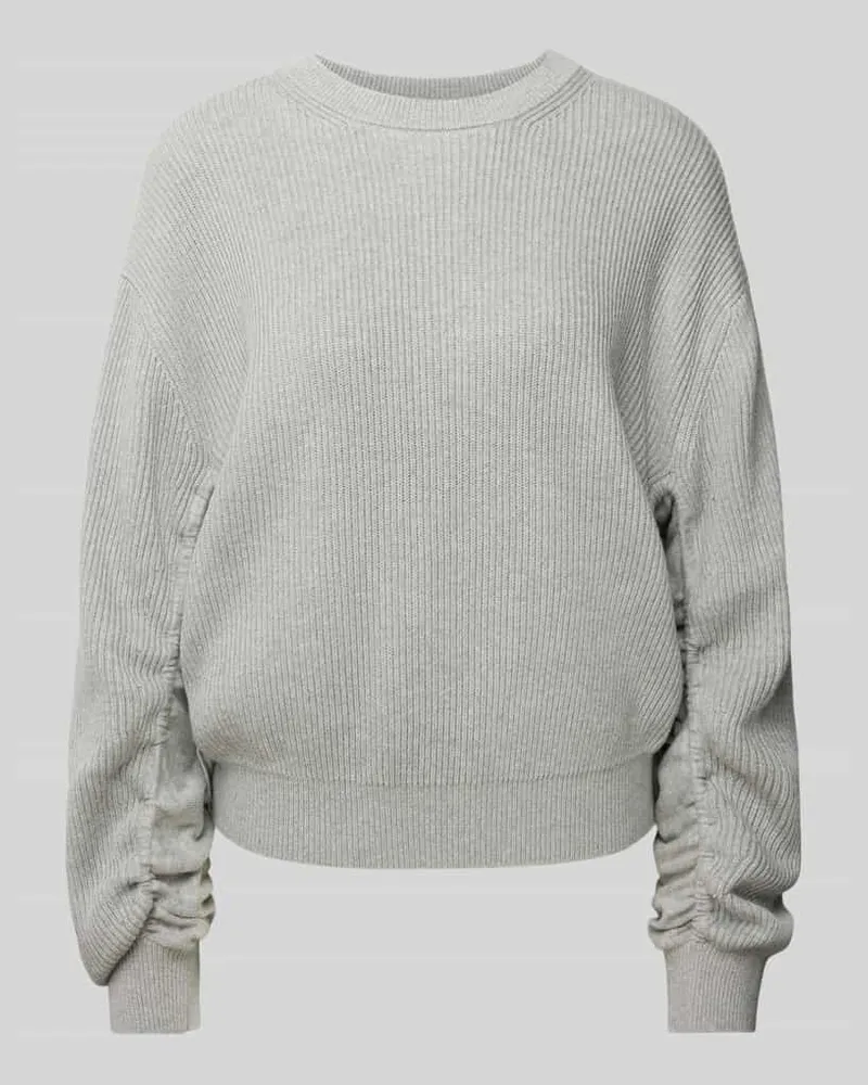 Drykorn Strickpullover aus Baumwoll-Kaschmir-Mix Modell 'KEBEDI Hellgrau