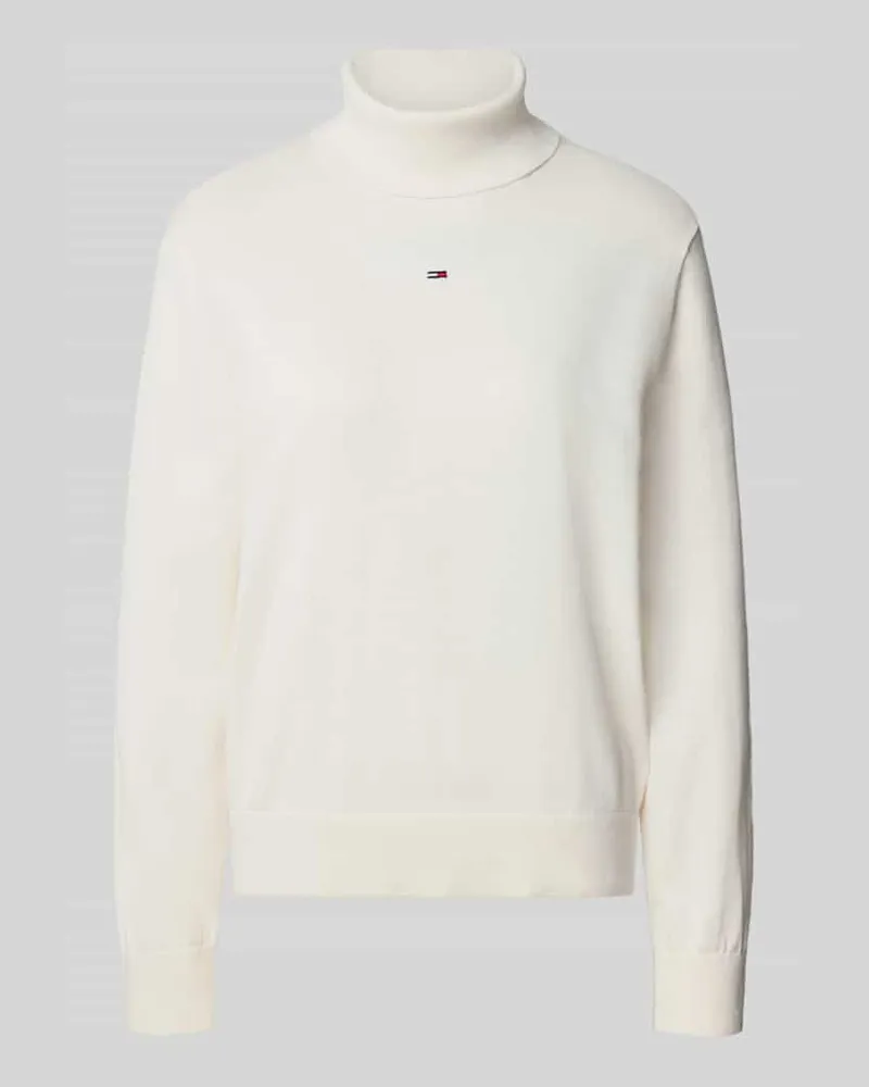 Tommy Hilfiger Regular Fit Rollkragenpullover aus reiner Baumwolle Weiss