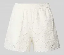 Shorts mit Lochstickerei Modell 'MEAVE