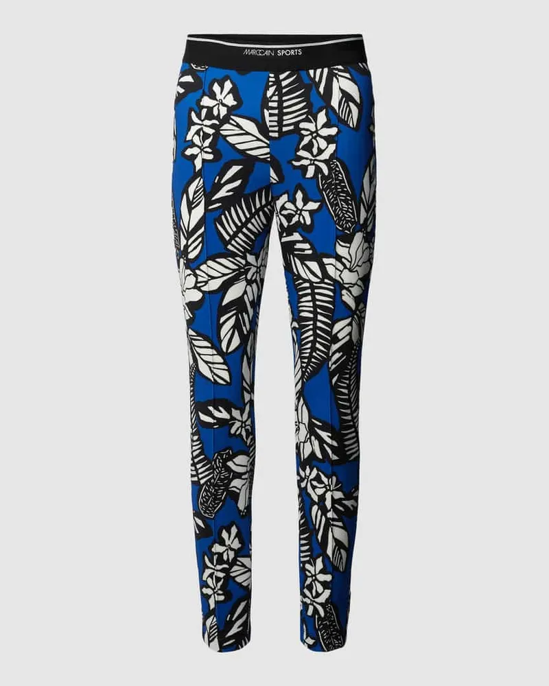 Marc Cain Leggings mit floralem Muster Royal