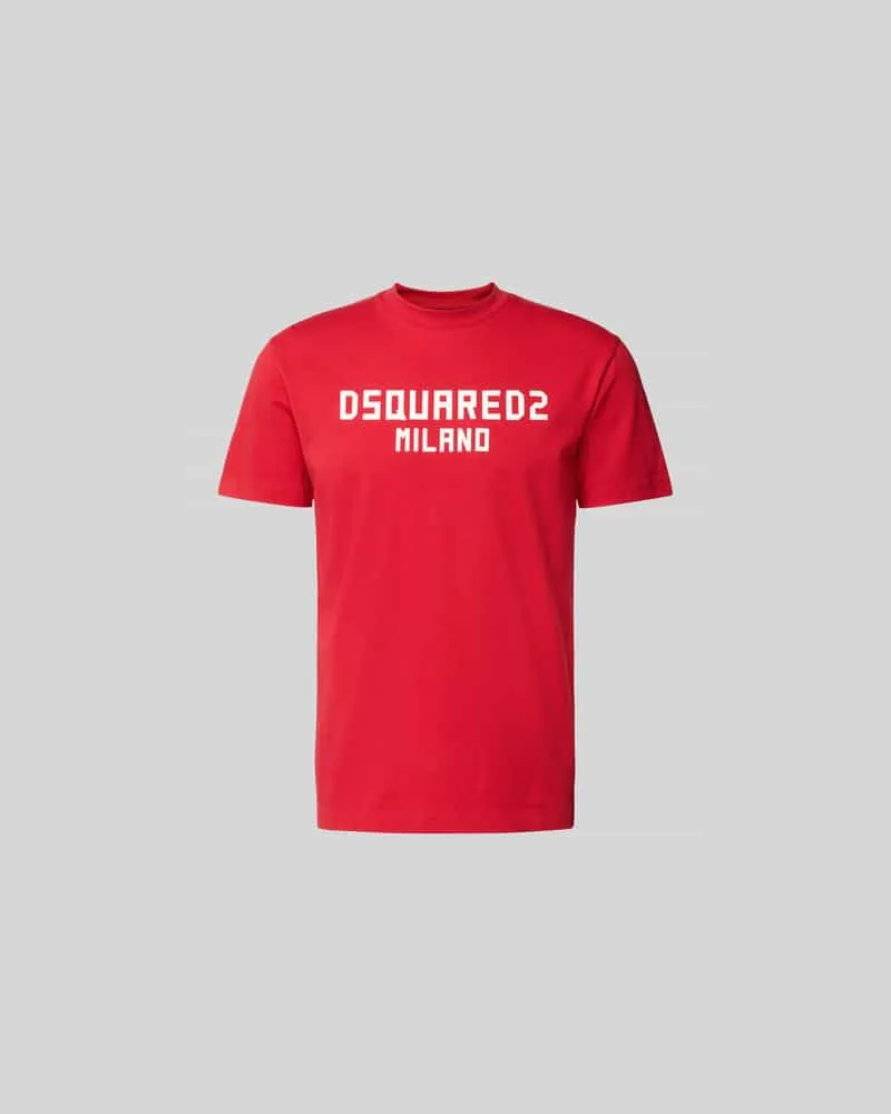 Dsquared2 Cool Fit T-Shirt aus reiner Baumwolle Rot