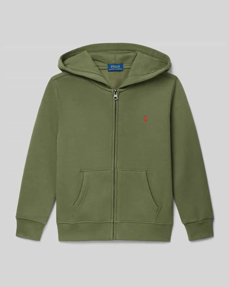 Ralph Lauren Sweatjacke mit Kapuze Hellgruen