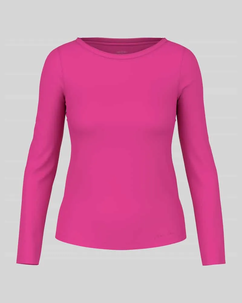 Marc Cain Slim Fit Langarmshirt aus Baumwoll-Mix Pink