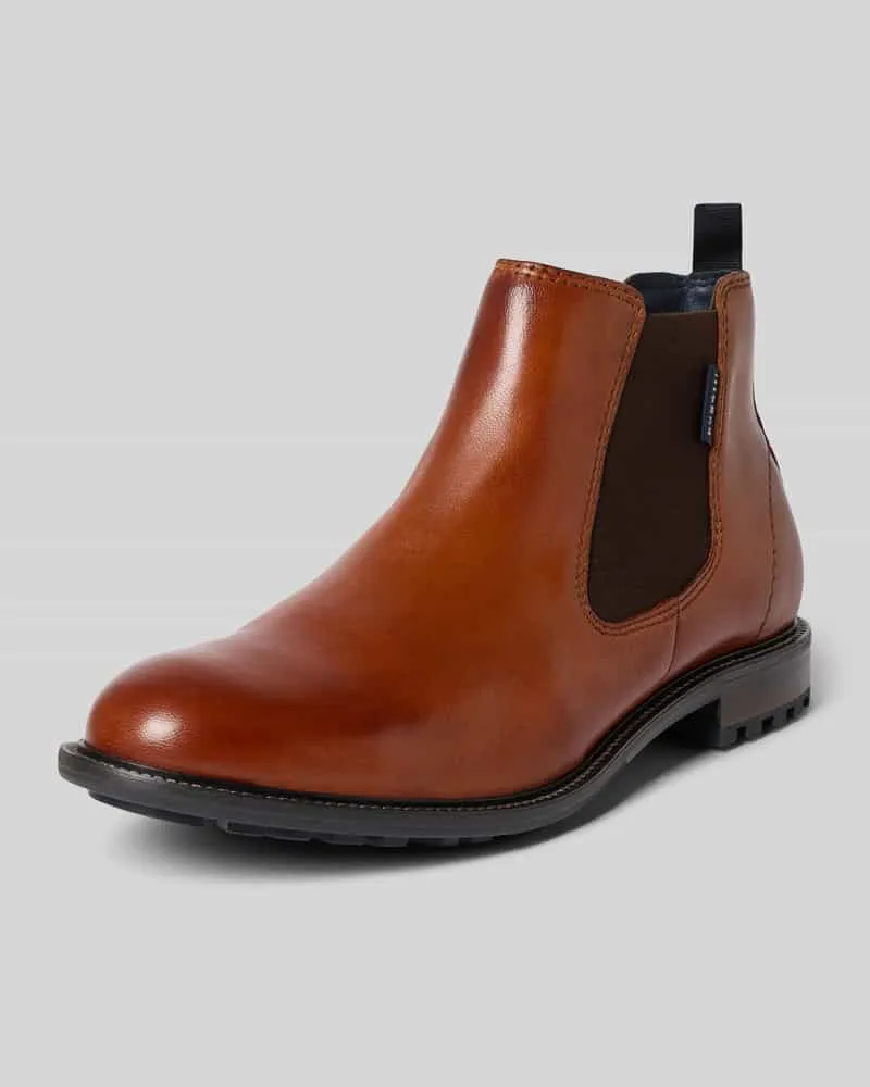 Bugatti Chelsea Boots aus echtem Leder Modell 'Bonifacio Cognac