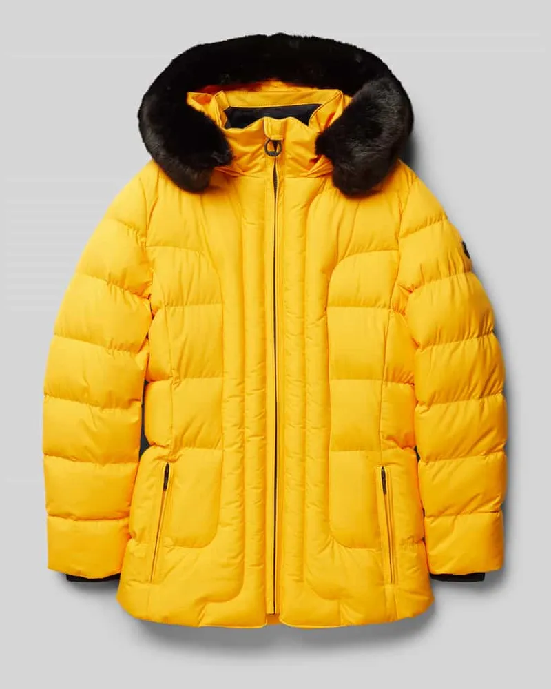 Wellensteyn Steppjacke aus Viskose mit Reißverschluss Modell 'Belvitesse Hellgelb