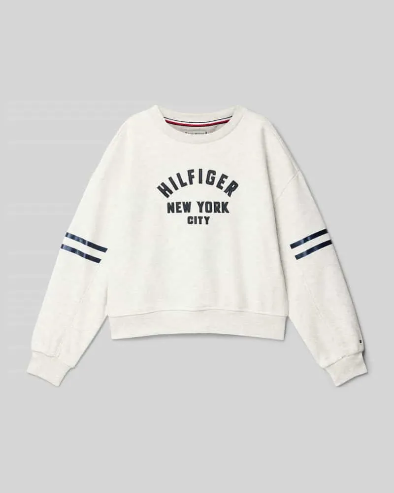 Tommy Hilfiger Relaxed Fit Sweatshirt aus Baumwoll-Mix Mittelgrau