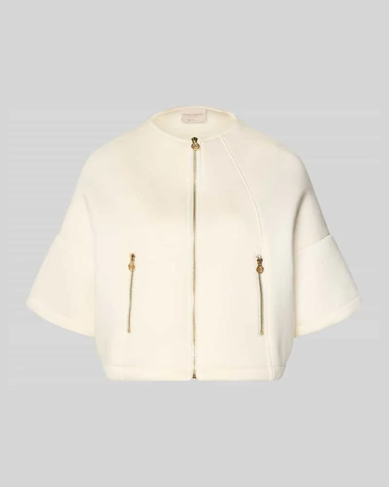 Rinascimento Jacke mit 1/2-Arm und Reißverschlusstaschen Weiss