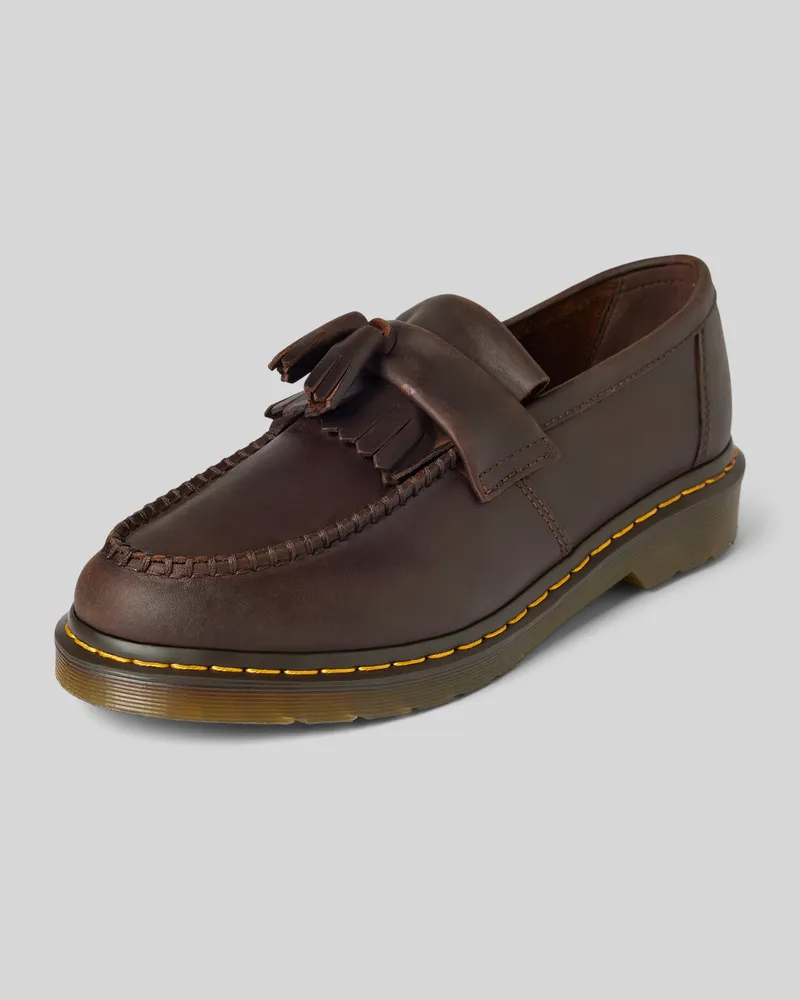 Dr.Martens Tassel-Loafer mit Ziernähten Modell 'Adrian Mittelbraun