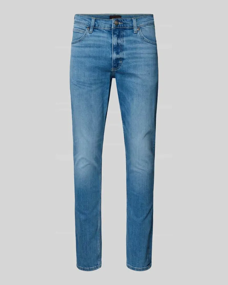 Lee Slim Fit Jeans im 5-Pocket-Design Modell 'LUKE Jeansblau