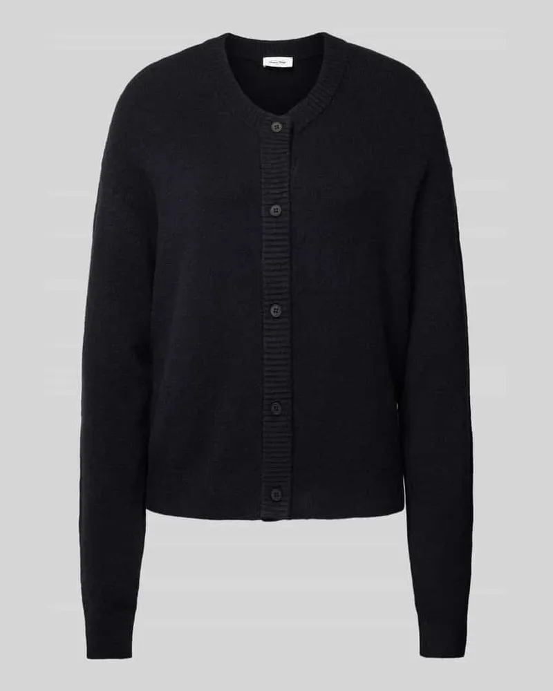 American Vintage Oversized Strickjacke mit Knopfleiste Modell 'DAMSVILLE Black