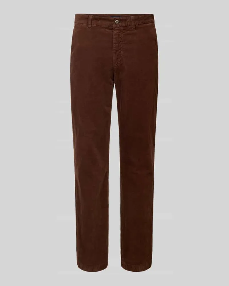 Tommy Hilfiger Regular Fit Cordhose mit Gürtelschlaufen Modell 'DENTON Mittelbraun